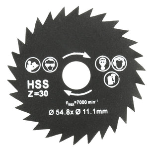 30 Teeth TCT Circular Saw Blade 54.8mm Diameter Fits Concrete Cement Wood Cutting