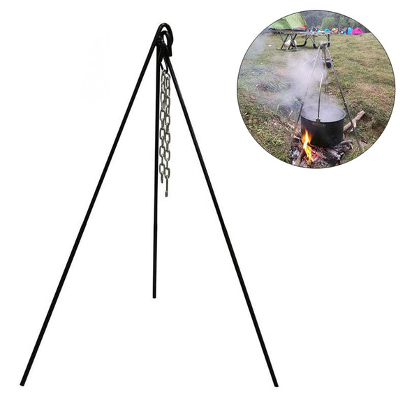 Multifunction Camping Bonfire Tripod Portable Hanging Water Jugs Bracket Detachable BBQ Cookware