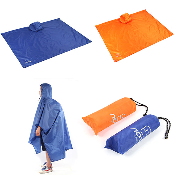 3 In 1 Climbing Hiking Rain Coat Poncho Rain Wear Camping Pad Mat Waterproof Ground Sheet Sunshade