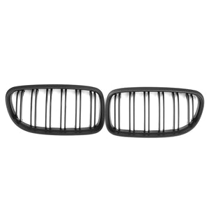 Pair Kidney Front Grille Grill Matt Black For BMW 3 Series E90 E91 2009-2011