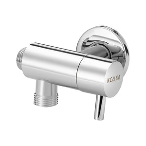 KCASA Brass 360 Degree Rotation Switch Water Knockout Trap Three Way Angle Valve Bath Water Diverter