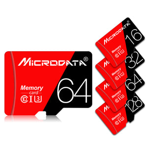 MicroData 16GB 32GB 64GB 128GB Class 10 V30 High Speed Max 80Mb/s TF Memory Card With Card Adapter For Mobile Phone Tablet GPS Camera