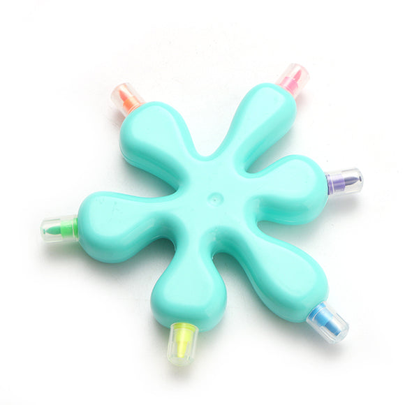 Novelty Plastic Highlighter Pen Markers Pen for Office Stationery Color Random