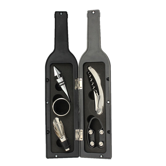 5 Piece  Stainless Steel Wine Opener Corkscrew Bottle Opener Wine Craft Tool Set