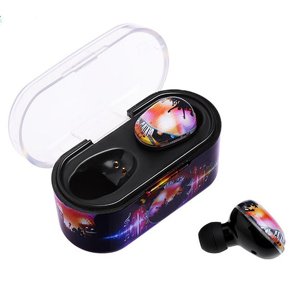 Bakeey M12 Colorful bluetooth 5.0 Touch Control Wireless Headset In-ear Sports Earphone With Mic Charging Box