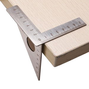 Stainless Steel Woodworking Ruler Square Layout Miter Triangle Rafter 45 Degree 90 Degree Metric Gauge Measuring Tools