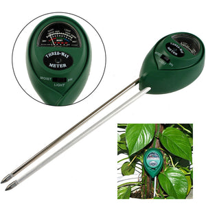 3 in1 PH Garden Soil Tester Professional LCD Temperature Moisture Sunlight Meter