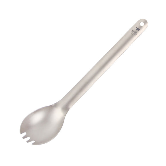 Keith Ti5319 Titanium Long Handle Ultralight Spork Spoon Outdoor Camping Picnic Travelling Tableware