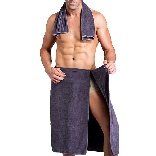 KCASA KC-840 Machine Wearable Man Bathtowel Bathrobe Shower Microfiber Soft Beach Absorbent