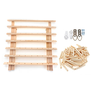 39x18x37cm 63Pcs Smaller Spool Wooden Folding Sewing Rack Free-standing Box