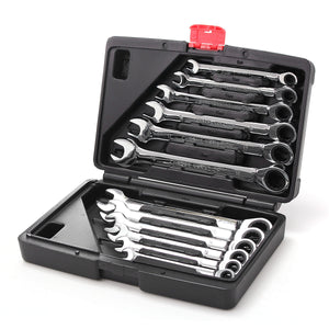 12pc Metric Ratcheting Spanner Combination Wrenche Hand Tools 9mm-18mm CR-V Steel