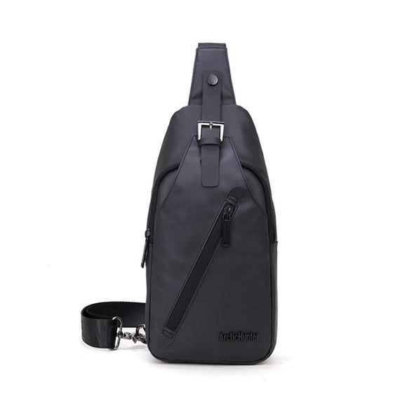 Men PU Crossbody Bag Capacity Leisure Business Shoulder Bag