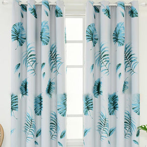 Rainforest Banana Leaves Printing Curtains