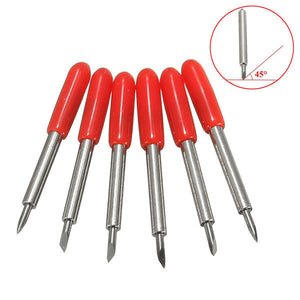 6pcs 45 Degree 23x2mm Cutting Plotter Blades Bit for Roland Vinyl Cutter Holder