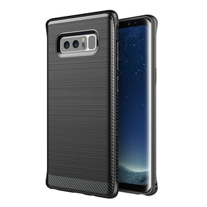 Carbon Fiber Texture Brushed Finish Anti Fingerprint Soft TPU Case For Samsung Galaxy Note 8