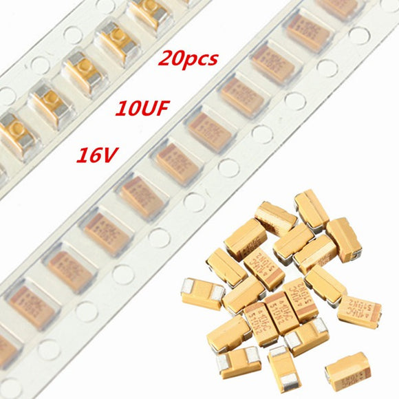 20PCS 10UF 16V SMD 3216 TANTALUM Capacitor