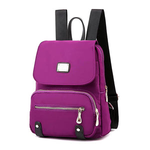 Women Nylon Mummy Backpack Casual Bright Color Shoulder Bag