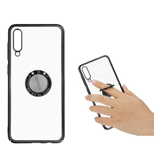 Bakeey Shockproof Plating Finger Ring Holder PC Protective Case for Samsung Galaxy A50 2019