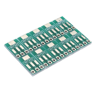 300pcs SOT89/SOT223 to SIP Patch Transfer Adapter Board SIP Pitch 2.54mm PCB Tin Plate