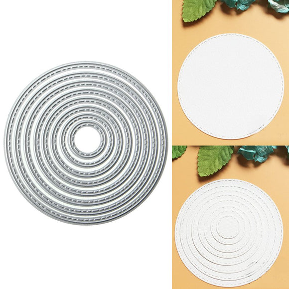 8PCS Ring Metal Die Cutting DIY Scrapbook Photo Paper Card Gift Party Decor