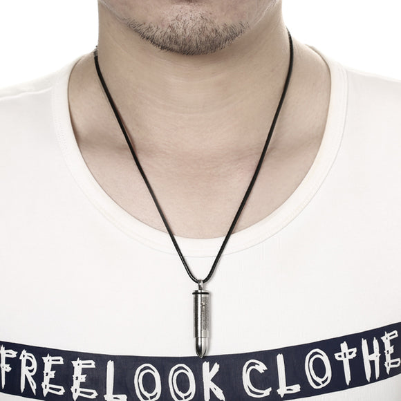 Stainless Steel Cross Scripture Bullet Men Pendant Jewelry Clothing Accessories For Necklace