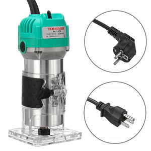 2200W 110V/220V Electric Hand Trimmer 1/4 Inch Corded Wood Laminate Palm Router 30000RMP