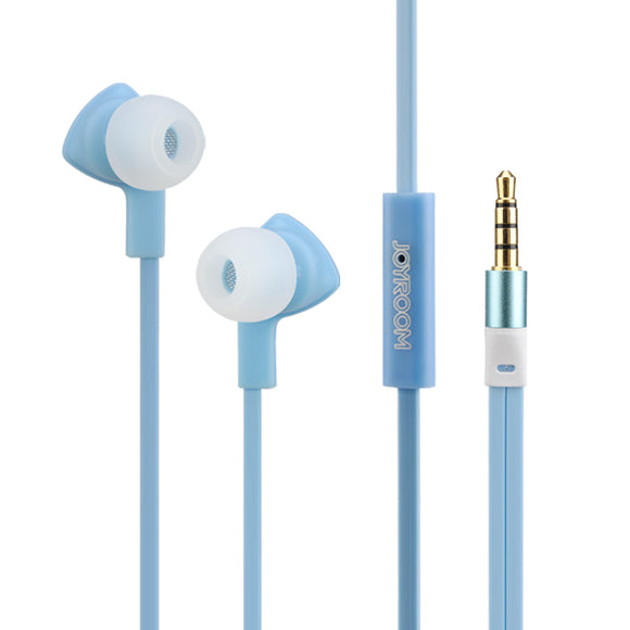 JOYROOM JR-E102 Colorful In-ear Stereo Flat Wired Control Headphone Earphone With Mic