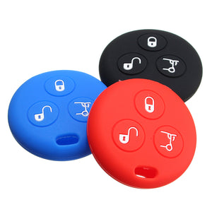 Black Red Blue Silica Gel Remote Key Case Protect Sleeve For Benz Smart