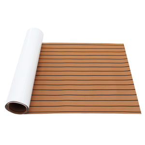 240x90x0.6cm Marine Flooring Faux Teak EVA Foam Boat Decking Sheet Brown