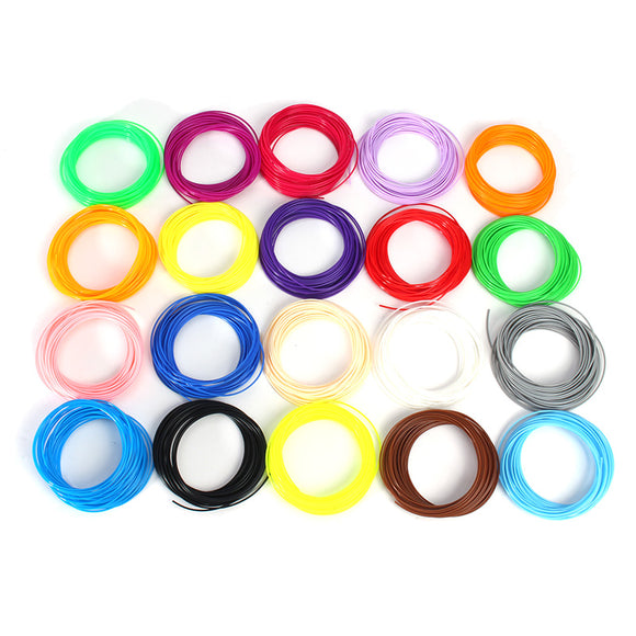 1.75mm 20 colors 5/10m x ABS/PLA Filament For 3D Printer Pen