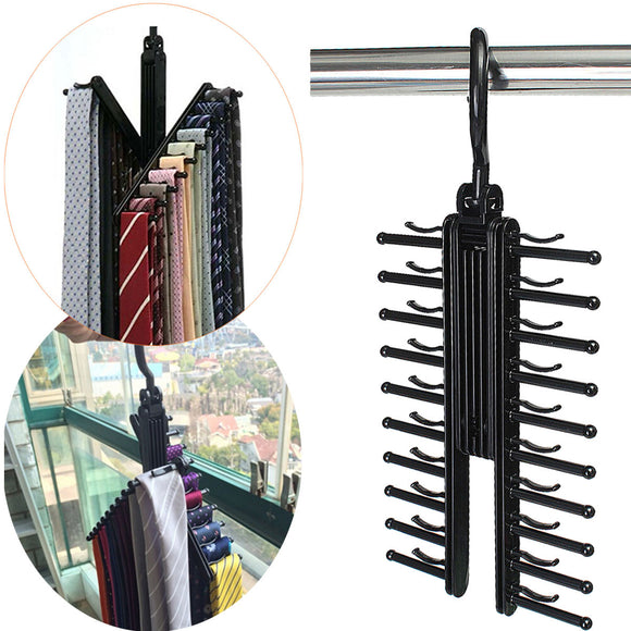 360 Degree Rotatable Adjustable Belt Hanger Tie Rack Scarf Holder