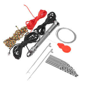 Bead Threading Tools Kit Semi-automatic Mini Hand Drill Set with 10 Twist Drills 0.8-3mm