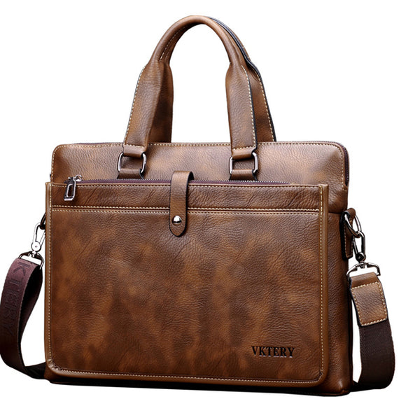 Vintage Business Laptop Bag Handbag Corssbody Bag for Men