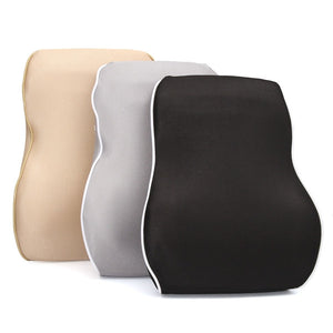 Memory Foam Pillow Silk Waist Cushion Car Seat Lumbar Back Support Pad Universal