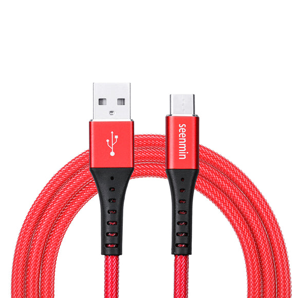 Bakeey 2.4A Braided Type C Fast Charging Data Cable 1M For Oneplus 6T Xiaomi Mi 8 Pocophone F1 S9