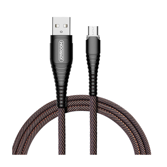 Joyroom Fabric Woven LED 1.2m 2.4A Micro USB Data Cable for Samsung Xiaomi Huawei