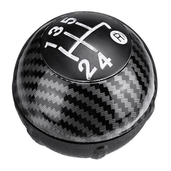 5 Speed Carbon Fiber Gear Shift Knob Shifter MT 55344048 For Fiat 500 2012-2018