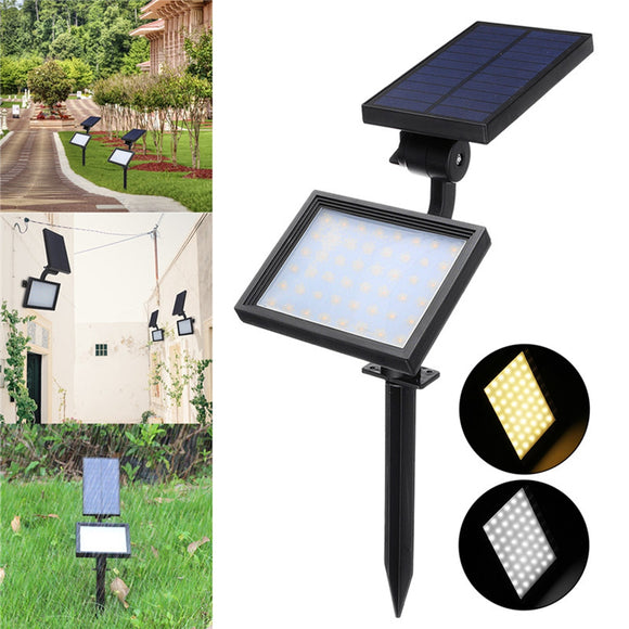 48 LED Solar Powered Flood Light Outdoor Yard Garden Landscape Spot Wall Lamp