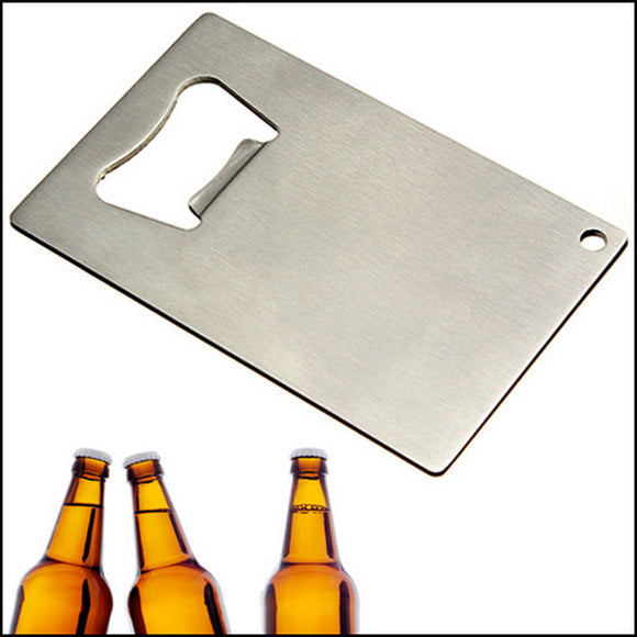 Portable Credit Card Size Bottle Beer Opener Stainless Steel Wallet Size Beer Opener