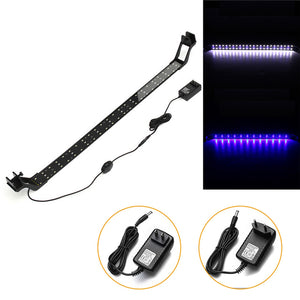 24W 85cm Blue & White LED Adjustable Aquarium Fish Tank Lamp Super Slim Clip On Light