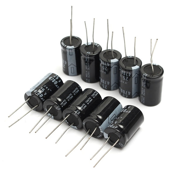 10Pcs 4700uF 25V 105C Electrolytic Capacitor 16x25mm