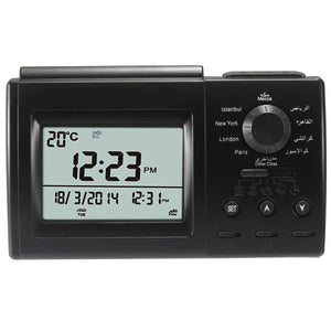 Digital Automatic Islamic Azan Muslim Prayer Alarm Adhan Table Clock Black