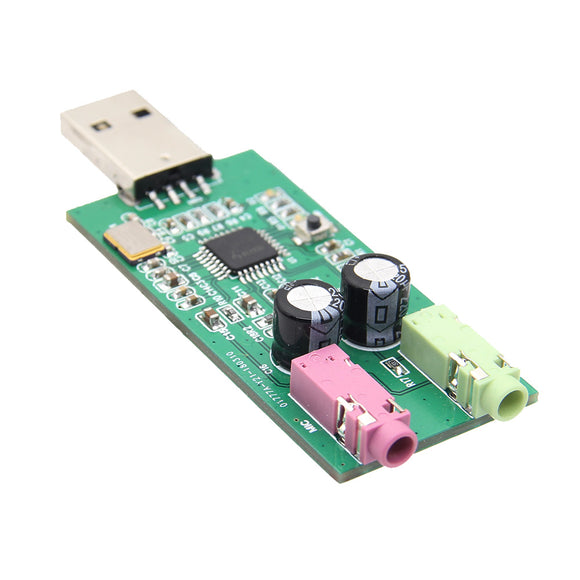 PCM2912A UAC USB Audio Card With Microphone Input & Stereo Headphone Output For Raspberry Pi