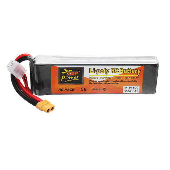 ZOP POWER 11.1V 3500mAh 80C 3S Lipo Battery With XT60 Plug For RC Models