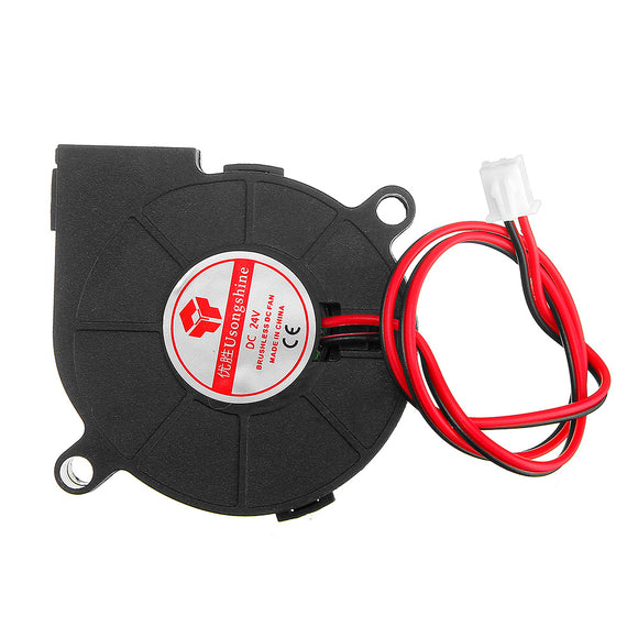 12pcs 24V 0.15A 5015 Sleeve Bearing Brushless Turbo Cooling Fan with 2Pin XH2.54 Wire for 3D Printer