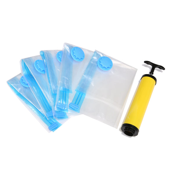 7Pcs Compression Bags Vacuum Storage Bag with Manual Inflator Hand Pump