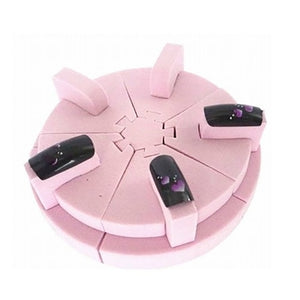 Pink Sponge Seat Nail Diplsy Stand DIY Fake Nail Tip Practice Support Detachable Shelf Tools