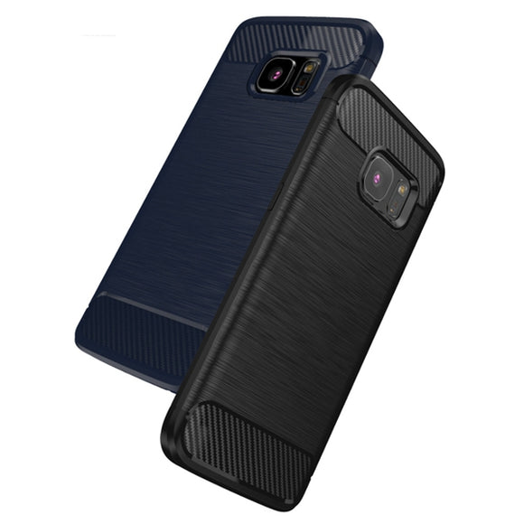 Bakeey Dissipating Heat TPU Carbon Fiber Shockproof Back Case for Samsung Galaxy S7 Edge