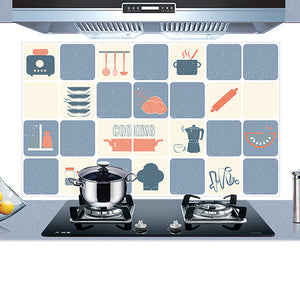 KCASA KC-WS020 45 x 75cm PVC Removable Kitchen Cookware Oil-proof Waterproof Wall Sticker Paper