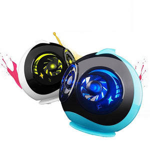 ONTOP Q616 Double Unit Wireless Bluetooth Colorful LED Light Alien Shape Mini Speaker Subwoofer